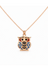 Wisdom Owl 92.5 Sterling Silver Pendant with Chain