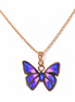 Aurora Flutter 92.5 Sterling Silver Butterfly Pendant with Chain