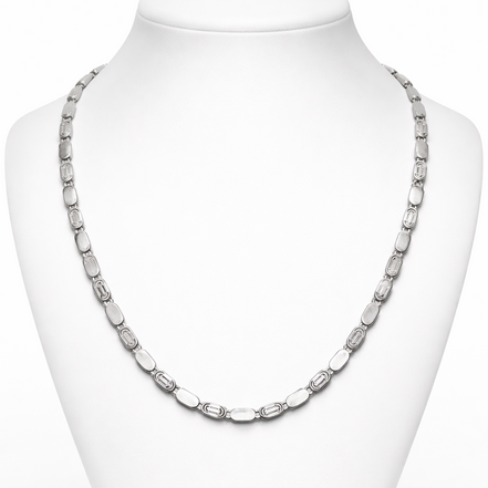 925 Sterling Silver Oval Link Chain for Men
