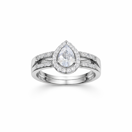 Celestia Halo Solitaire Ring