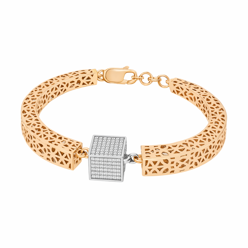 GeoLuxe Dual-Tone Bracelet
