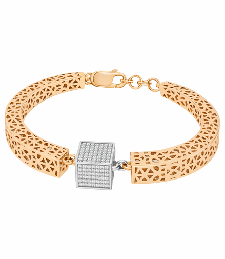 GeoLuxe Dual-Tone Bracelet