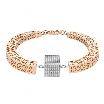 GeoLuxe Dual-Tone Bracelet