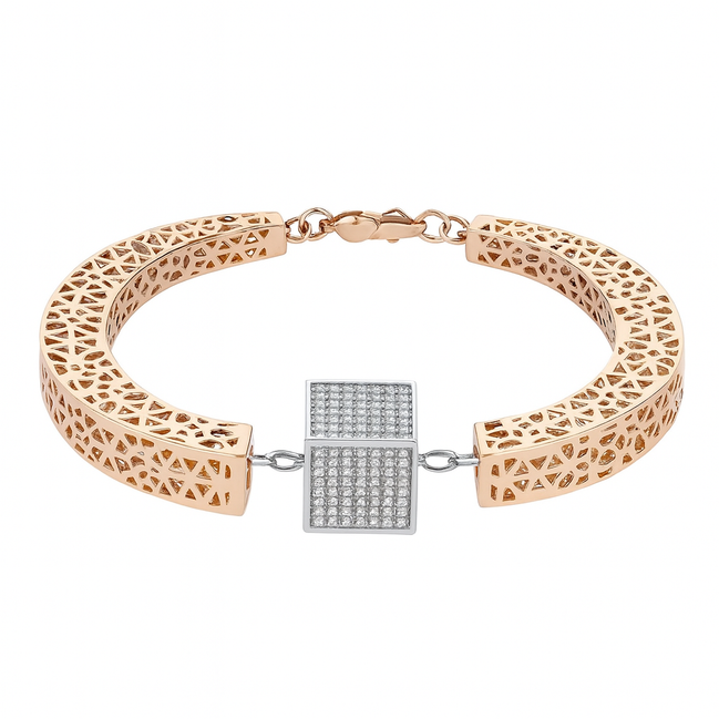 GeoLuxe Dual-Tone Bracelet