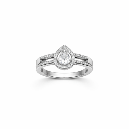 Celestia Halo Solitaire Ring