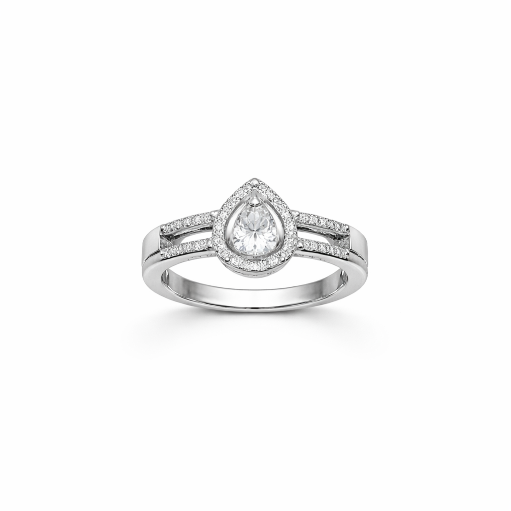 Celestia Halo Solitaire Ring