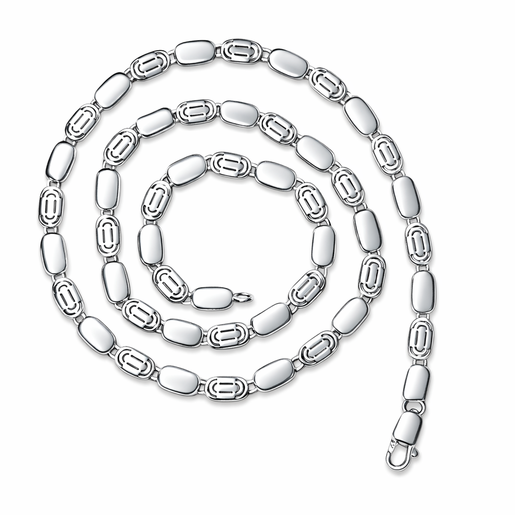 925 Sterling Silver Oval Link Chain for Men