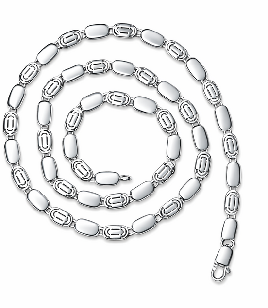 925 Sterling Silver Oval Link Chain for Men