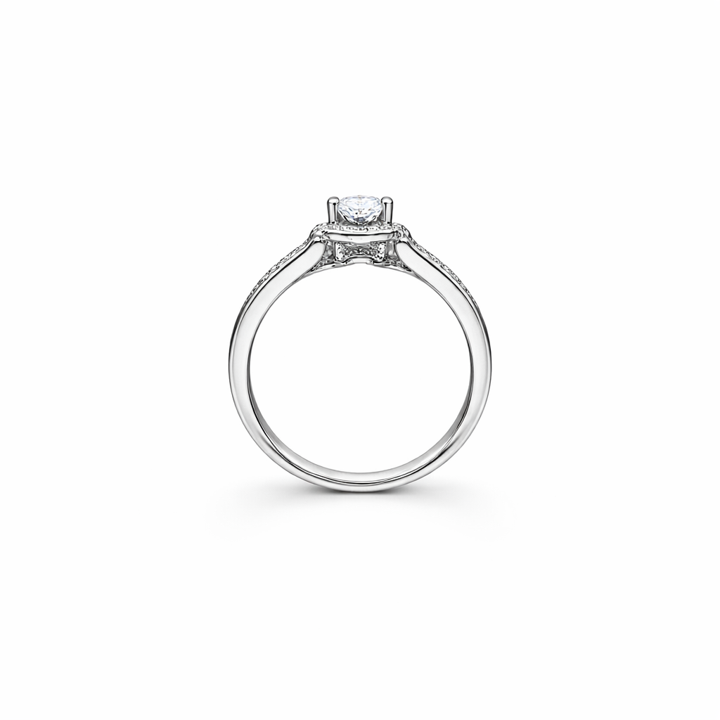 Celestia Halo Solitaire Ring