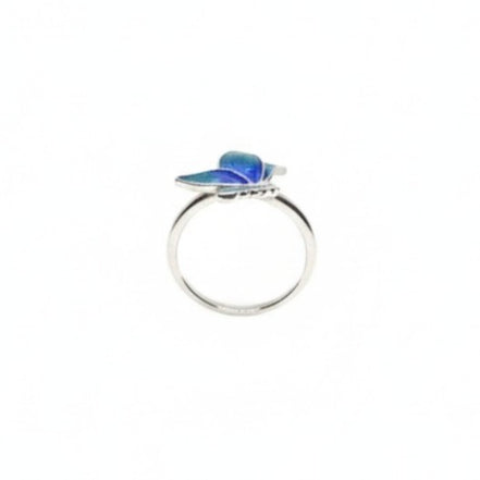 Cerulean Monarch Enamel Ring