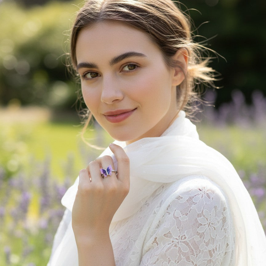 Lilac Flutter Ring