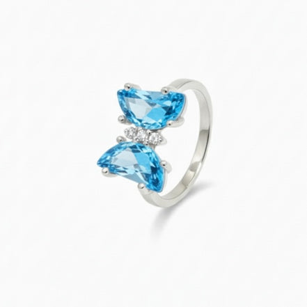 Lilac Monarch Butterfly Ring (Nurish Blue)