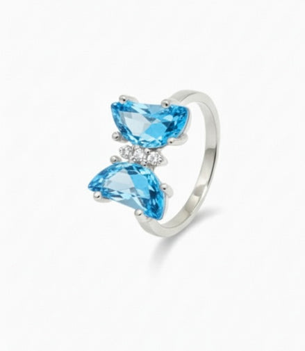 Lilac Monarch Butterfly Ring (Nurish Blue)