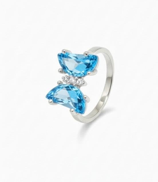 Lilac Monarch Butterfly Ring (Nurish Blue)
