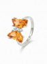 Lilac Monarch Butterfly Ring (Rosy Orange)