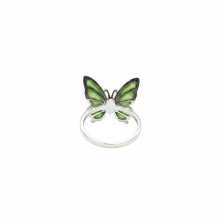 Verdant Wings Pave Ring