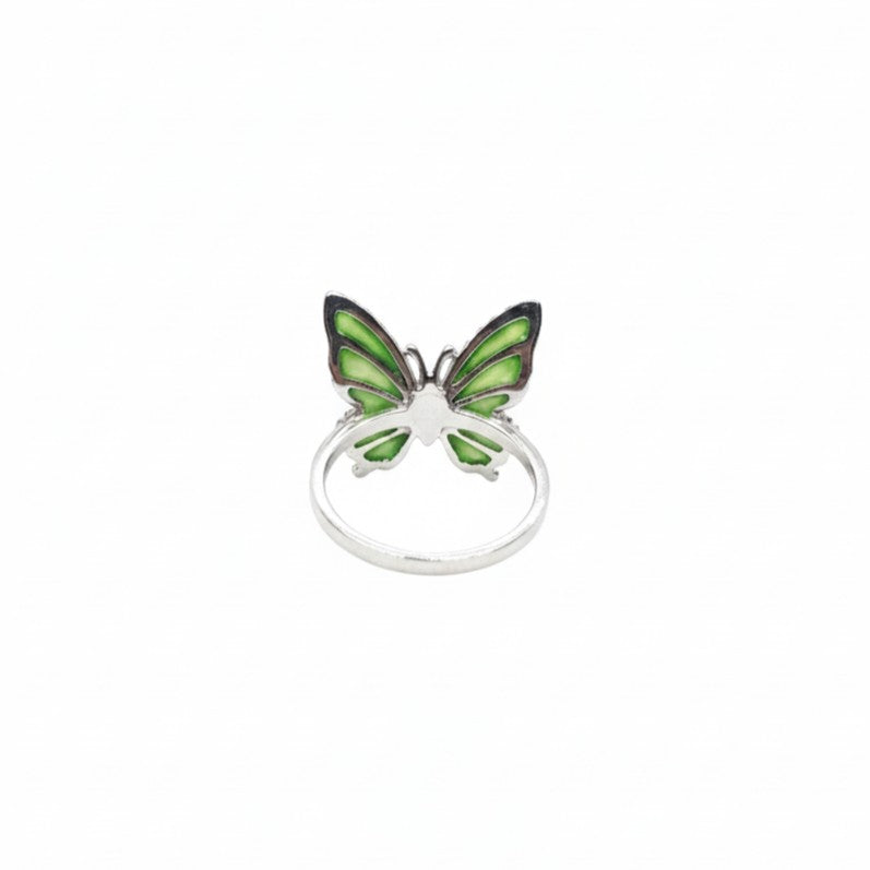 Verdant Wings Pave Ring