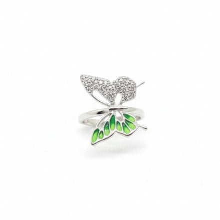 Verdant Wings Pave Ring