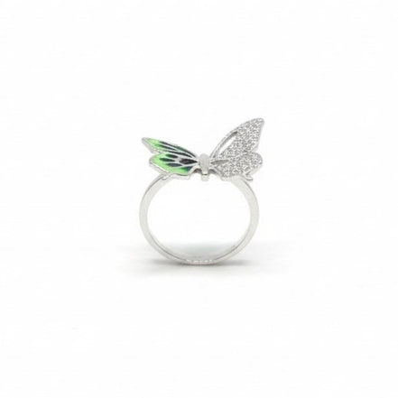Verdant Wings Pave Ring