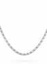 Silver Rectangular Box Link Chain for Men | Diamond-Cut Pattern For Him