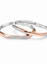 Prism Two-Tone 925 Silver Bangle Pair