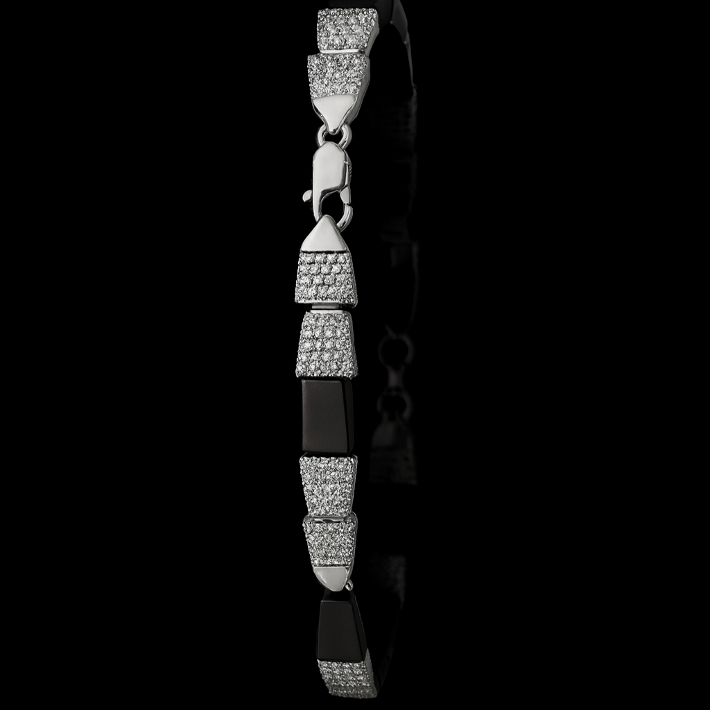 Apex Noir Diamond Link Bracelet for Men