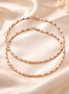 Rose Gold Meander 925 Silver Payal (Pair)