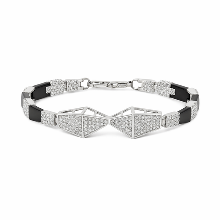 Apex Noir Diamond Link Bracelet for Men
