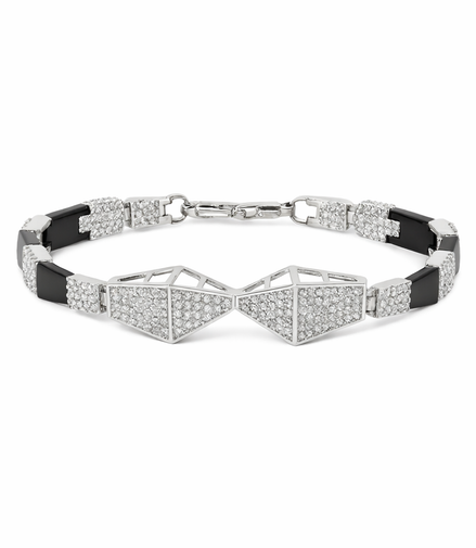 Apex Noir Diamond Link Bracelet for Men