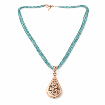 Celeste Teardrop Filigree Necklace Set