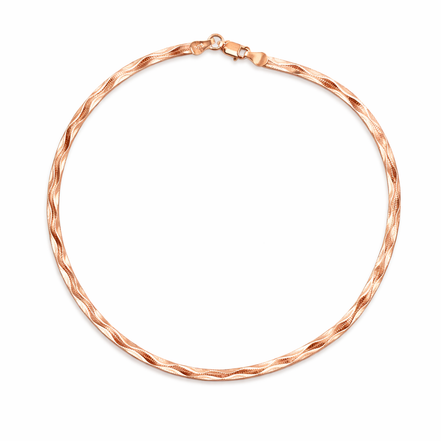 Rose Gold Meander 925 Silver Payal (Pair)