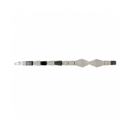 Apex Noir Diamond Link Bracelet for Men
