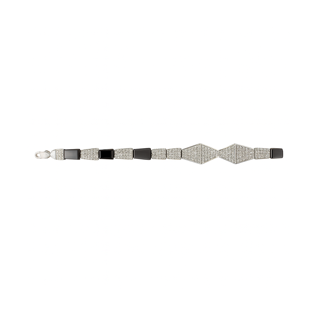 Apex Noir Diamond Link Bracelet for Men