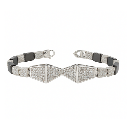 Apex Noir Diamond Link Bracelet for Men
