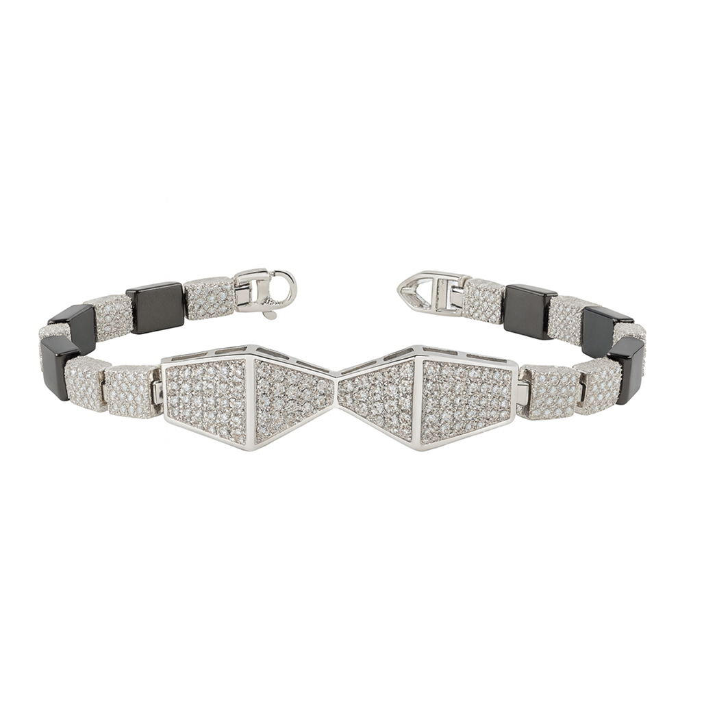 Apex Noir Diamond Link Bracelet for Men