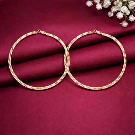 Rose Gold Meander 925 Silver Payal (Pair)