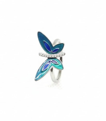 Azure Flight Enamel Ring