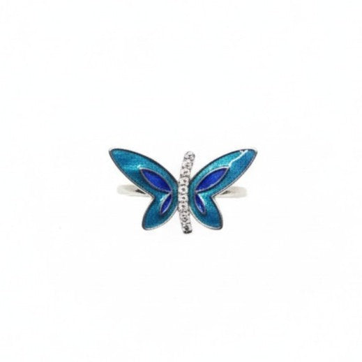 Azure Flight Enamel Ring