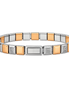 Sterlo Square Dual-Tone Rose Gold Bracelet