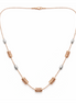 Celestia Beadline 925 Sterling Silver Rose-Gold Chain Necklace