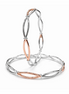 Serena Weave Two-Tone 925 Silver Bangle Pair
