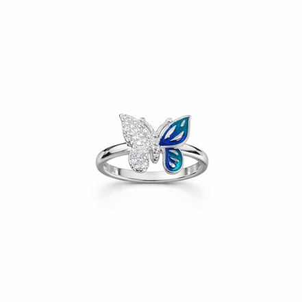 Blue Butterfly Ring