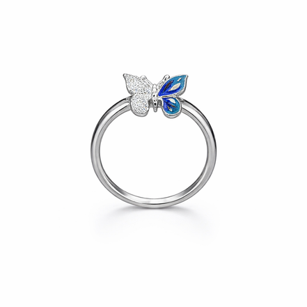 Blue Butterfly Ring
