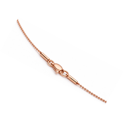 Celestia Beadline 925 Sterling Silver Rose-Gold Chain Necklace