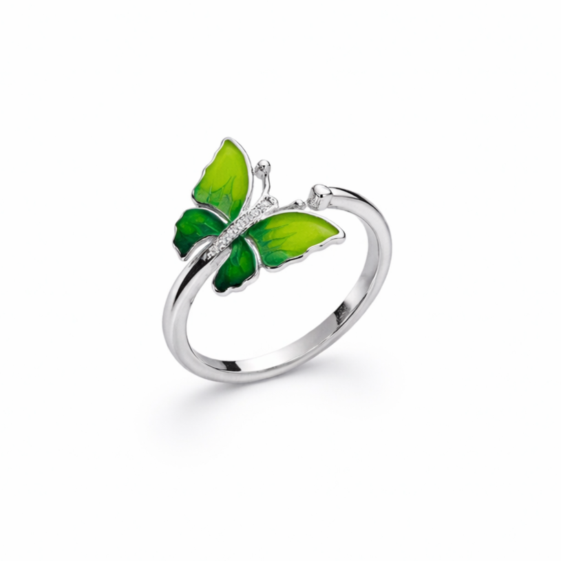 Green Butterfly Ring