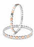 Hexa Luxe Two-Tone 925 Silver Bangle Pair