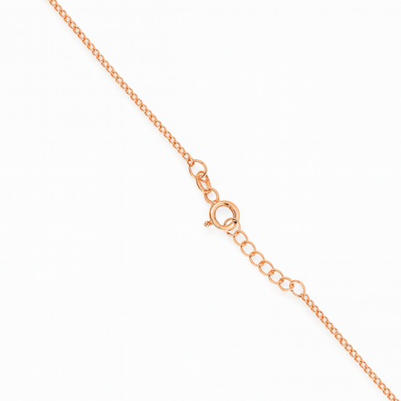 925 Silver Rose Gold Plated Geometric Laser-Cut Pendant Necklace with Chain