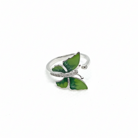Green Butterfly Ring