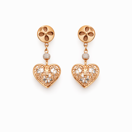 Heartlace Silver Necklace Set