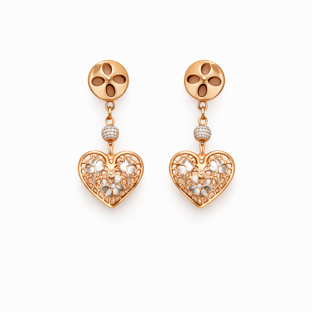 Heartlace Silver Necklace Set